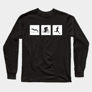 Triathlon Icon Design / swim / bike / run Long Sleeve T-Shirt